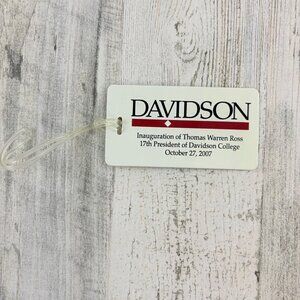 Davidson College Tom Ross Inauguration Luggage Tag 2007